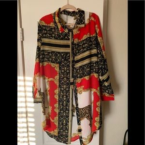 Button down tunic/ shirt dress